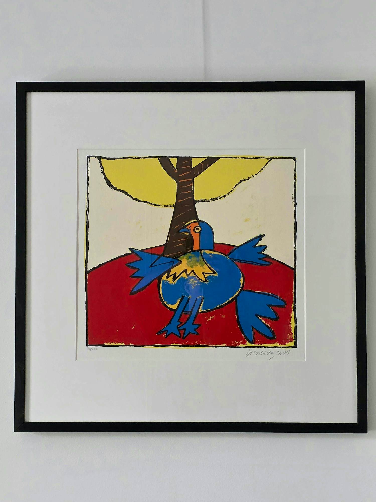 AcheterCorneille - Blauwe vogel - Gesigneerd - 2001? Enchérissez de 300!