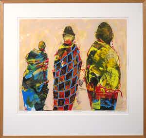 Willem van Scheijndel - Zeefdruk, Malindi - Ingelijst verkocht voor € 50!