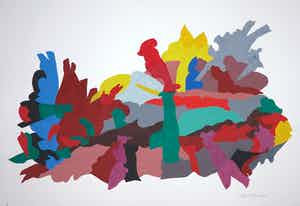 Henri Plaat - Gouache, Zonder titel (Groot) verkocht voor € 80!