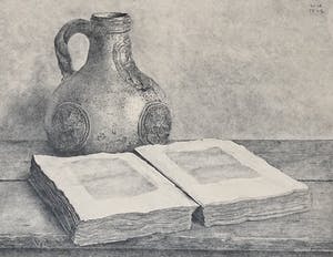 Willem Hendrik Muhlstaff - Stilleven met kruik en boek kopen? Bied vanaf 30!