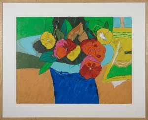 Henk van Vessem - Zeefdruk, Flowers II - Ingelijst kopen? Bied vanaf 60!