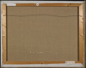 M. van Rooy - Olieverf op doek, Geometrische voorstelling in wit/lichtblauw (Groot) kopen? Bied vanaf 100!