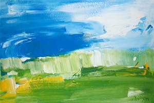 Wijm Bos - Acryl op paneel, Landschap - Ingelijst (Groot) kopen? Bied vanaf 100!