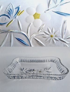 Walther glas - Collectie Schalen/Plateaus - Gedecoreerd Kristalglas - Leuk voor de Paastafel kopen? Bied vanaf 10!