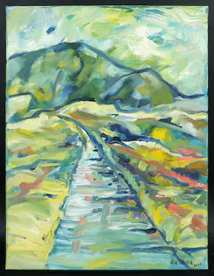 Liz Strick - Olieverf op doek, Rainbowland II kopen? Bied vanaf 1!