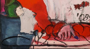 Gerdine Duijsens-Kroeze - Zeefdruk op doek, Love lovely lobster (Groot) kopen? Bied vanaf 125!