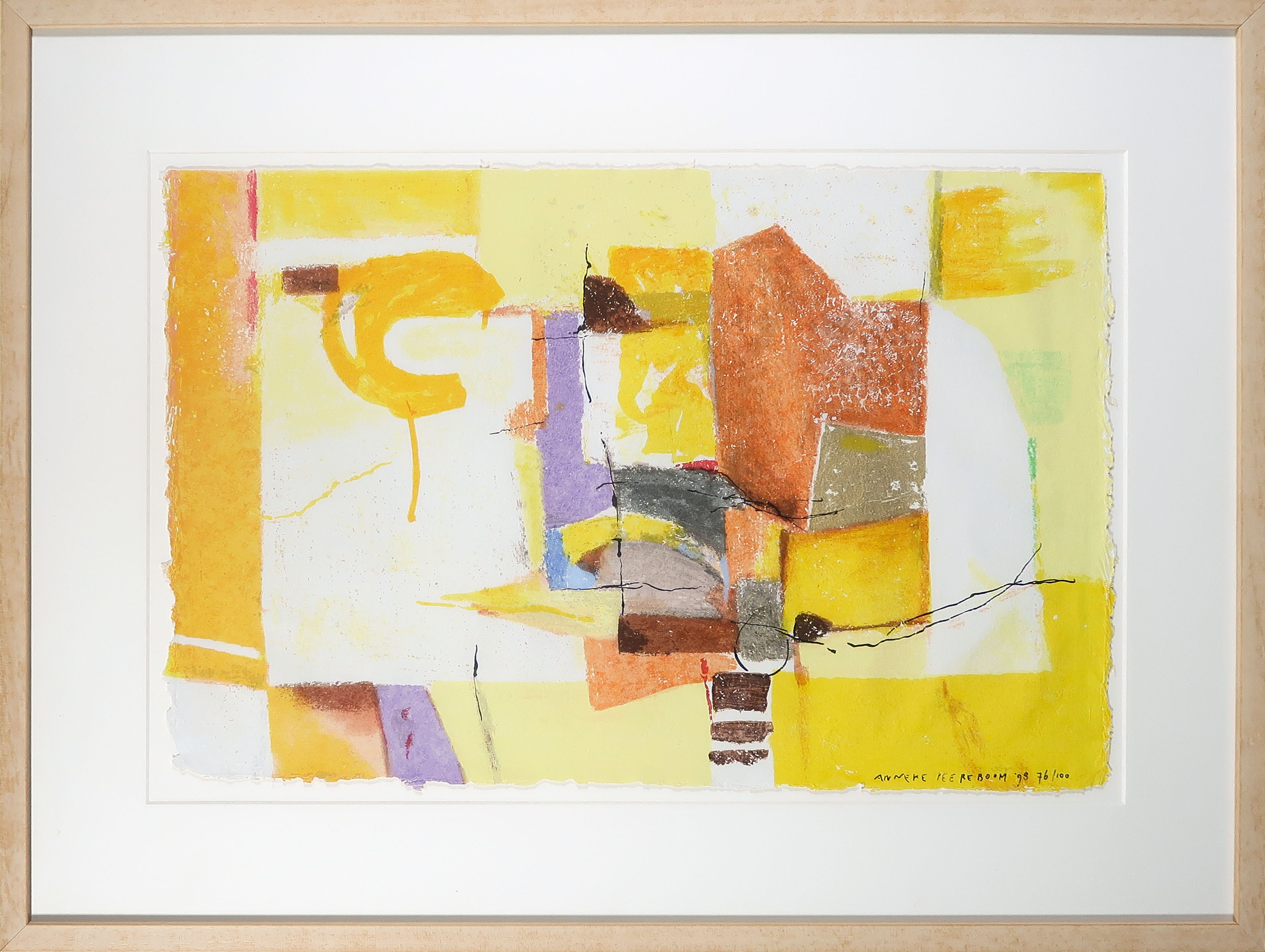 Anneke Peereboom - Zeefdruk, Zonder titel - Ingelijst kopen? Bied vanaf 20!