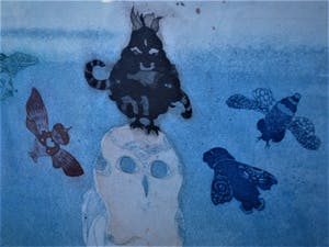 Michel van Overbeeke - Kleine Oplage (25) Surrealistische Litho "Bed II" gesigneerd kopen? Bied vanaf 20!