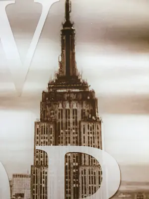 Niet of onleesbaar gesigneerd - New York skyline foto op gehard glas kopen? Bied vanaf 1!