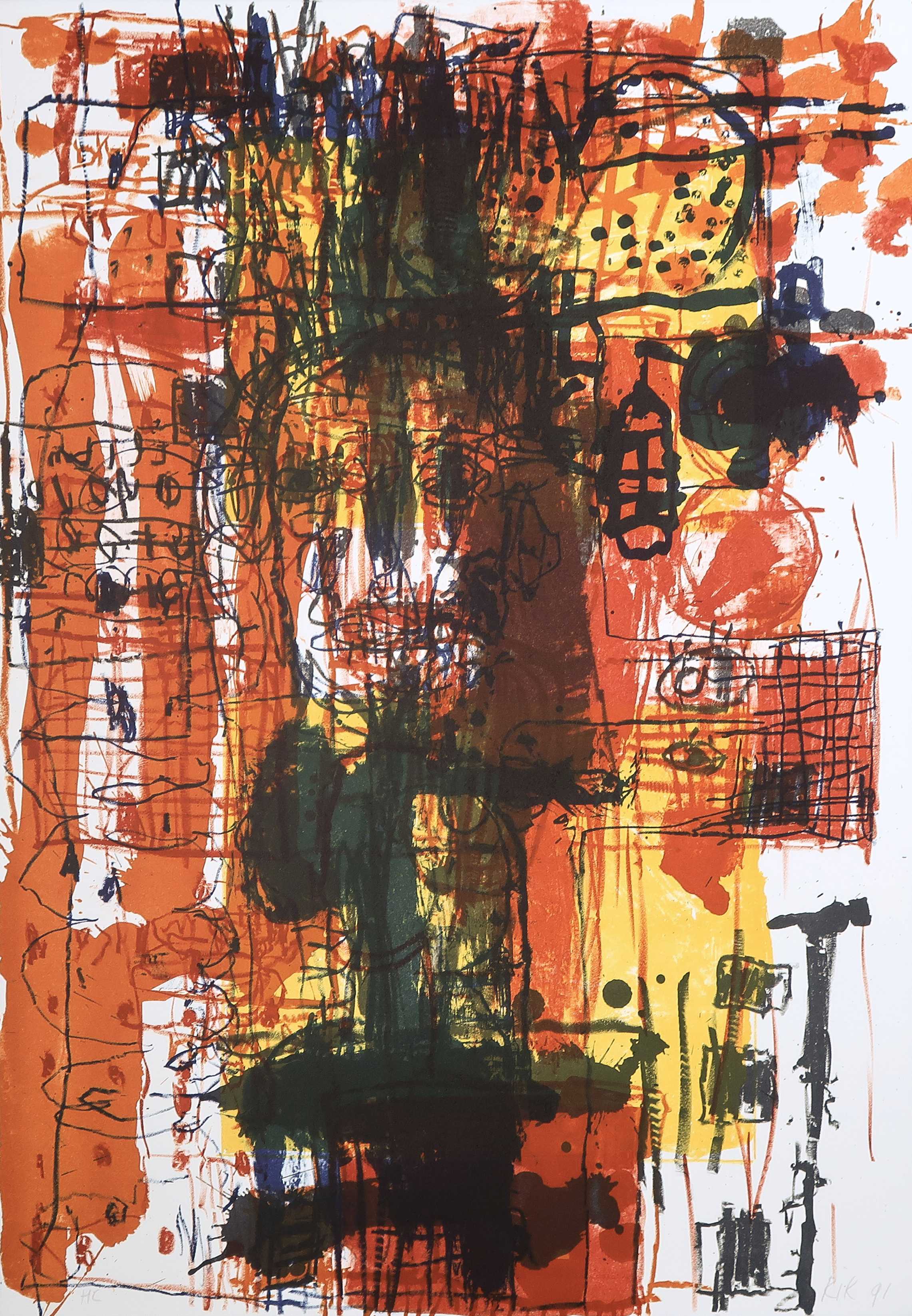 Rik van Iersel - Litho, Zonder titel kopen? Bied vanaf 1!