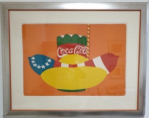 Jan Cremer - Hot Dog / Coca Cola - 1969 - zeefdruk - groot ingelijst kopen? Bied vanaf 350!