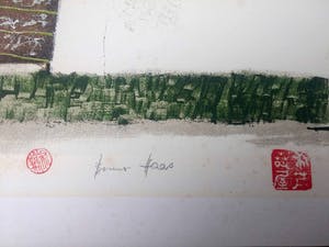 Bruno Haas - abstracte zeefdruk op geschept papier kopen? Bied vanaf 35!