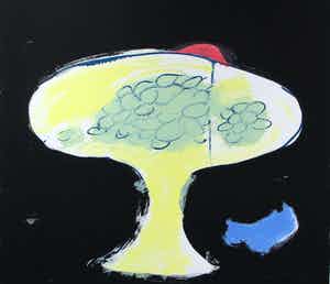 Eugene Brands - Kleurenzeefdruk - Fruitschaal verkocht voor € 225!