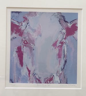 Laura Hoek - Prachtige zeefdruk van een koe - Bertha V - nr. 39/50 kopen? Bied vanaf 25!