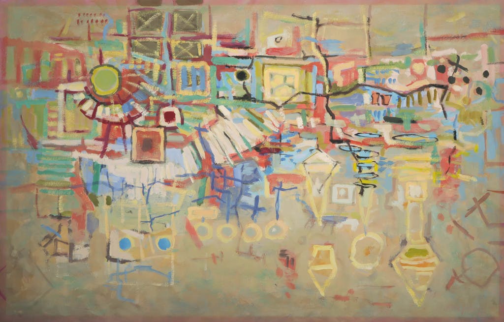 Kees Jansen - Kees Jansen: Acryl op board, Osaka verkocht voor € 120!