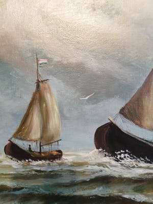 Niet of onleesbaar gesigneerd - Hollandse School (19e eeuw) - Zeegezicht kopen? Bied vanaf 10!