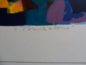 Willem Brauck - Zeefdruk, Titel, "Touch Stone". kopen? Bied vanaf 50!