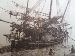 Dirk Homberg - 2x Oud Batavia en Boeganeesch Schip kopen? Bied vanaf 170!