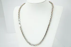 Massief 2e gehalte (925/1000) zilveren "Konings" ketting - 50cm lengte - zgan! kopen? Bied vanaf 50!