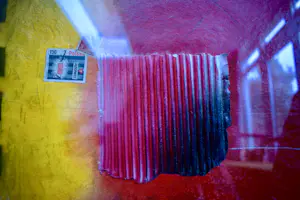 Theo Koster - Zeefdruk en collage - Nummer 5 (Zonder titel) - Ingelijst kopen? Bied vanaf 40!