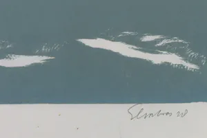 Wally Elenbaas - Zeefdruk, La mer - Ingelijst kopen? Bied vanaf 50!