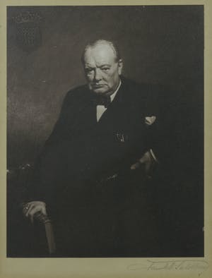 Frank Owen Salisbury - Foto (voorstudie voor geschilderd portret) van Winston Churchill - Ingelijst kopen? Bied vanaf 100!