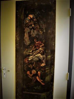 Niet of onleesbaar gesigneerd - Indrukwekkend groot impressionistisch Olieverf op metaal "Midzomernachtsdroom" kopen? Bied vanaf 10!