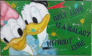 Don Ken - Gemengde techniek op doek, Only love is a malady without cure (Zeer groot) kopen? Bied vanaf 2000!