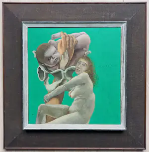 Herman Berserik - Geboorte, olieverf op paneel (netjes ingelijst) kopen? Bied vanaf 1000!