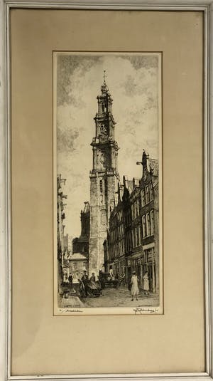 Hendrikus Roodenburg - Westerkerk Amsterdam vanaf Bloemstraat kopen? Bied vanaf 50!