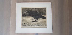 Jan Mankes - hout/linosnede, schreeuwde kraai, handgesigneerd kopen? Bied vanaf 450!
