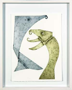 Reinhoud D'Haese - Aquatint metaaldruk met twee figuren - Ingelijst verkocht voor € 1!