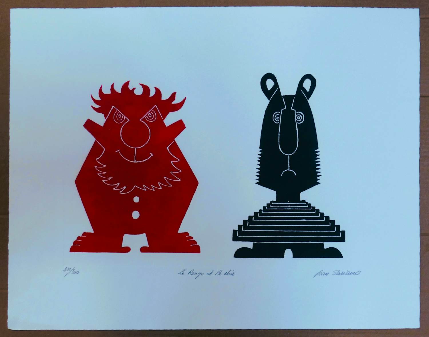 Buy Jean Sariano - " Le Rouge et Le Noir "? Bid from 95!