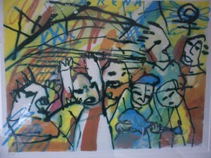 Herman Brood - Zeefdruk . "Arena (Ajax)" gesigneerd - 500 ex - ingelijst kopen? Bied vanaf 235!