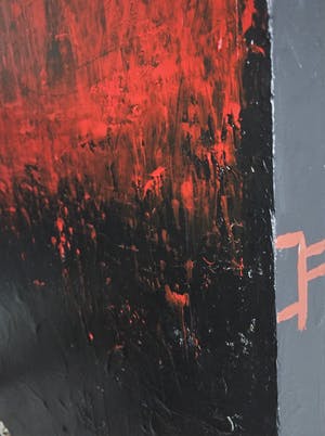 John Foppen - Symphony In Red Plus......#K03.XL. GROOT. kopen? Bied vanaf 165!