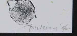 Jef Diederen - Twee litho's, figuur in geel en groen kopen? Bied vanaf 1!