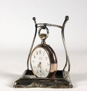 IWC - (Rosé verguld) zilver, Zakhorloge met houder kopen? Bied vanaf 750!