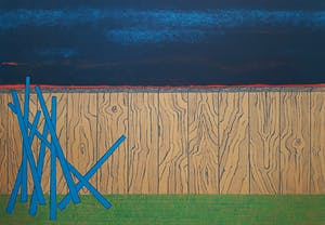 Mark Brusse - Palen voor schutting, zeefdruk kopen? Bied vanaf 70!