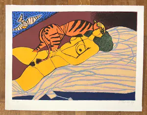 Corneille - Zeefdruk De verliefde tijger, 1987 kopen? Bied vanaf 650!