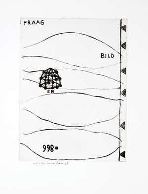 Reinier Lucassen - Ets, Praag en Bild + gedicht van H. H. ter Balkt - 1998 - oplage 50 ex. verkocht voor € 125!