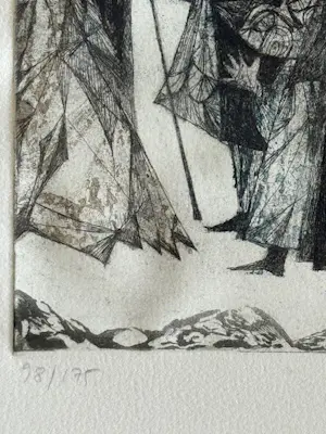 Judith Bledsoe - Aquatinte "Le bal masqué" kopen? Bied vanaf 50!