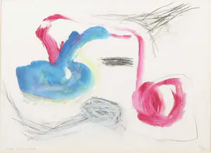 Cobi Nieuwstad - Gemengde techniek op papier, Zonder titel - Ingelijst kopen? Bied vanaf 1!