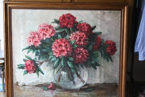 Jeanette Slager - Rhododendrons in glazen vaas kopen? Bied vanaf 425!