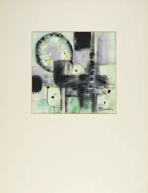 Gérard Grassère - Gouache op papier, Interieur kopen? Bied vanaf 35!