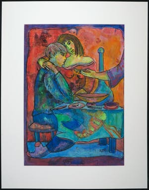 Franca Muller Jabusch - Gemengde techniek op papier, Zonder titel kopen? Bied vanaf 20!