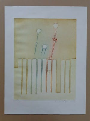 Jan Montyn - ABSTRACTIE / KLEURETS / 65x49cm / SIG / 1986 kopen? Bied vanaf 75!