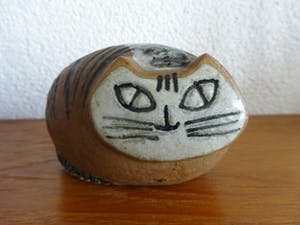 Gustavsberg - Lisa Larson- serie Cat Zoo- small Cat- liggende kat kopen? Bied vanaf 125!