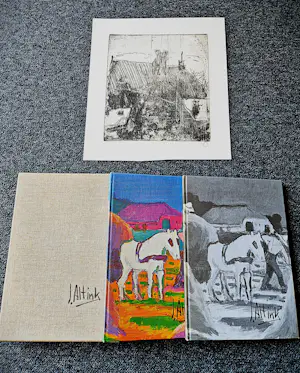Jan Altink - Originele droge naald Ets en dubbel boek "jan Altink en het expressionisme" kopen? Bied vanaf 37!