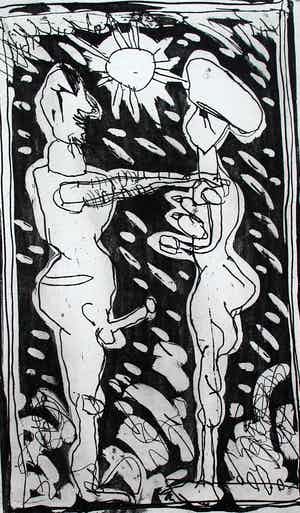 Lucebert - Ets: Paradijs - 1981 verkocht voor € 150!