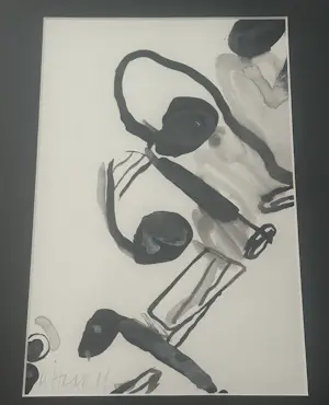 Jurjen de Haan - Abstracte compositie met gebogen lijn, 1999 kaufen? Bieten Sie von 70!